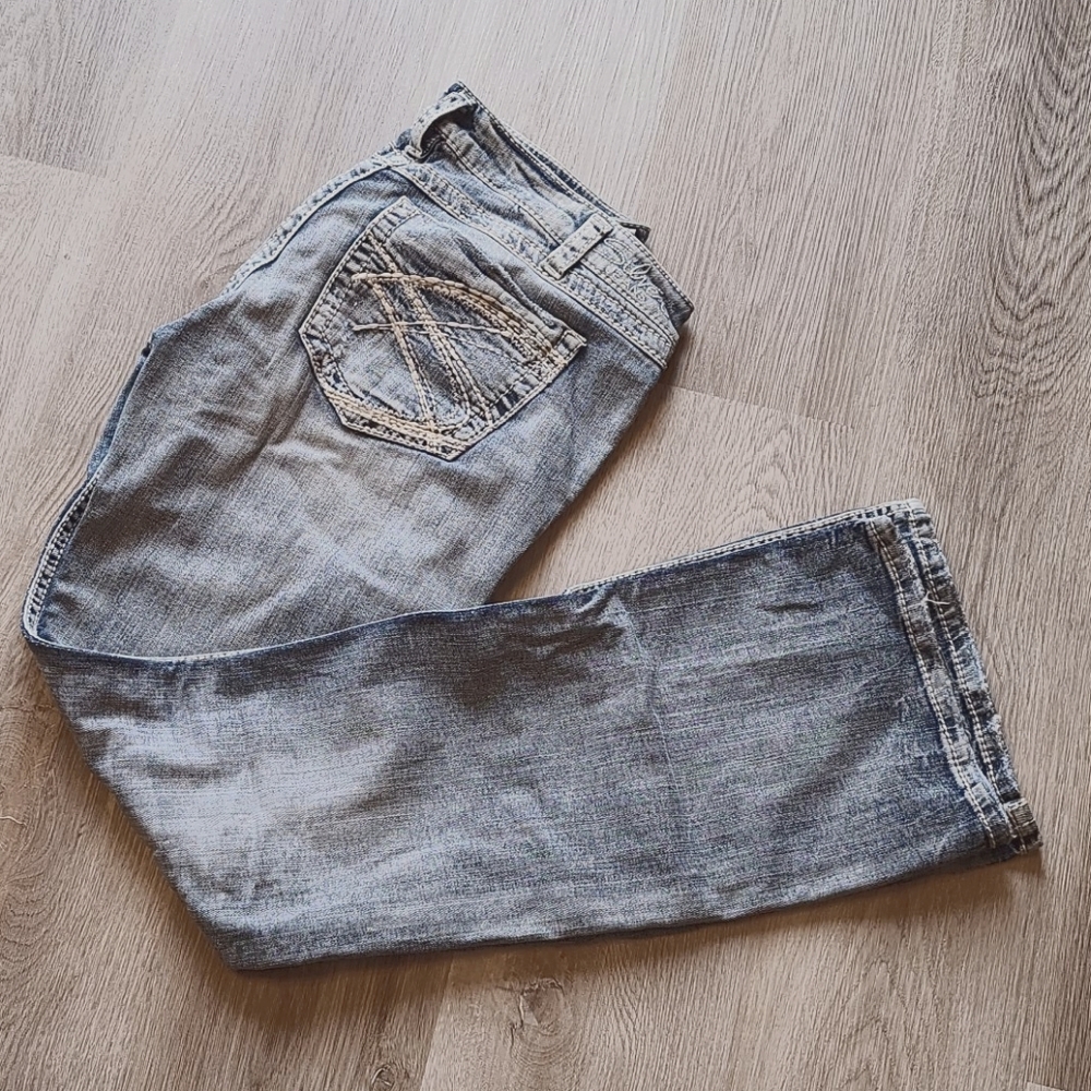 Silver Twisted Low rise bootcut light wash